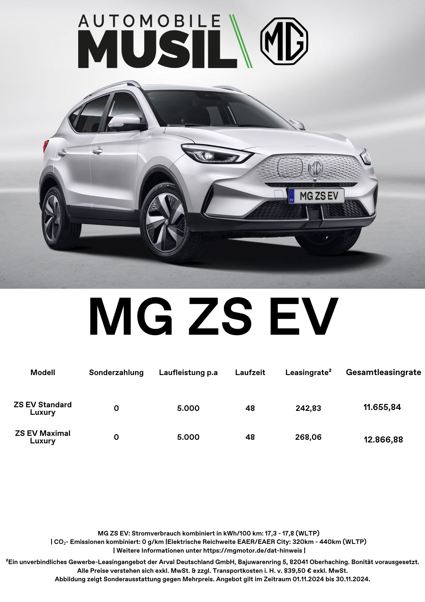 MG ZS EV Gewerbeleasing